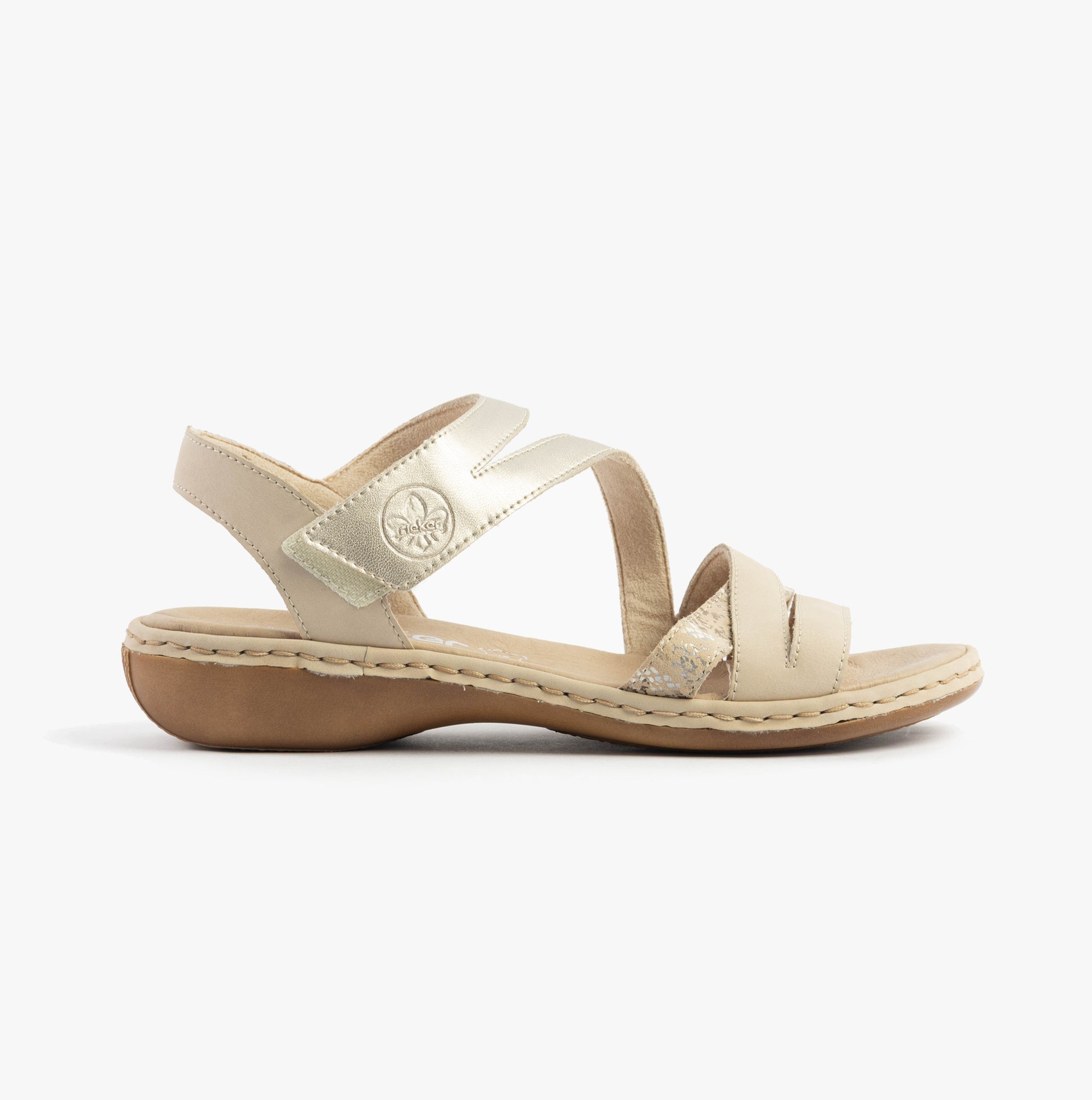 Rieker 65965-60 Womens Sandals Beige Combination