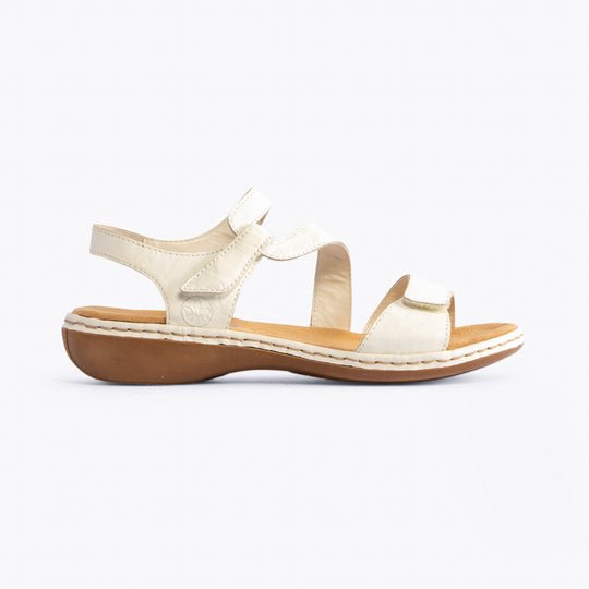 Rieker 659C7 Womens Strappy Sandals White