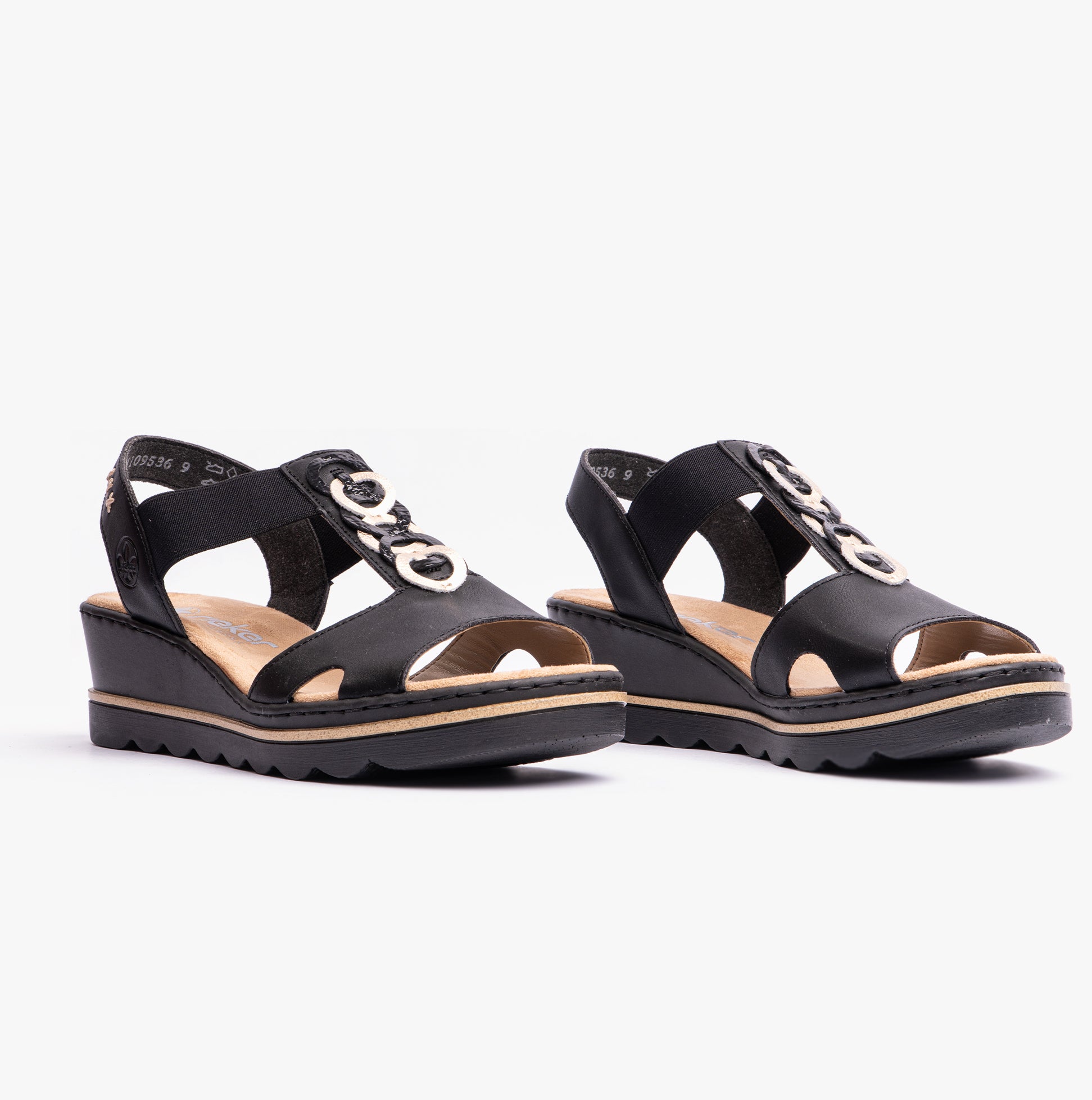 Rieker 67498-00 Womens Sandals Black