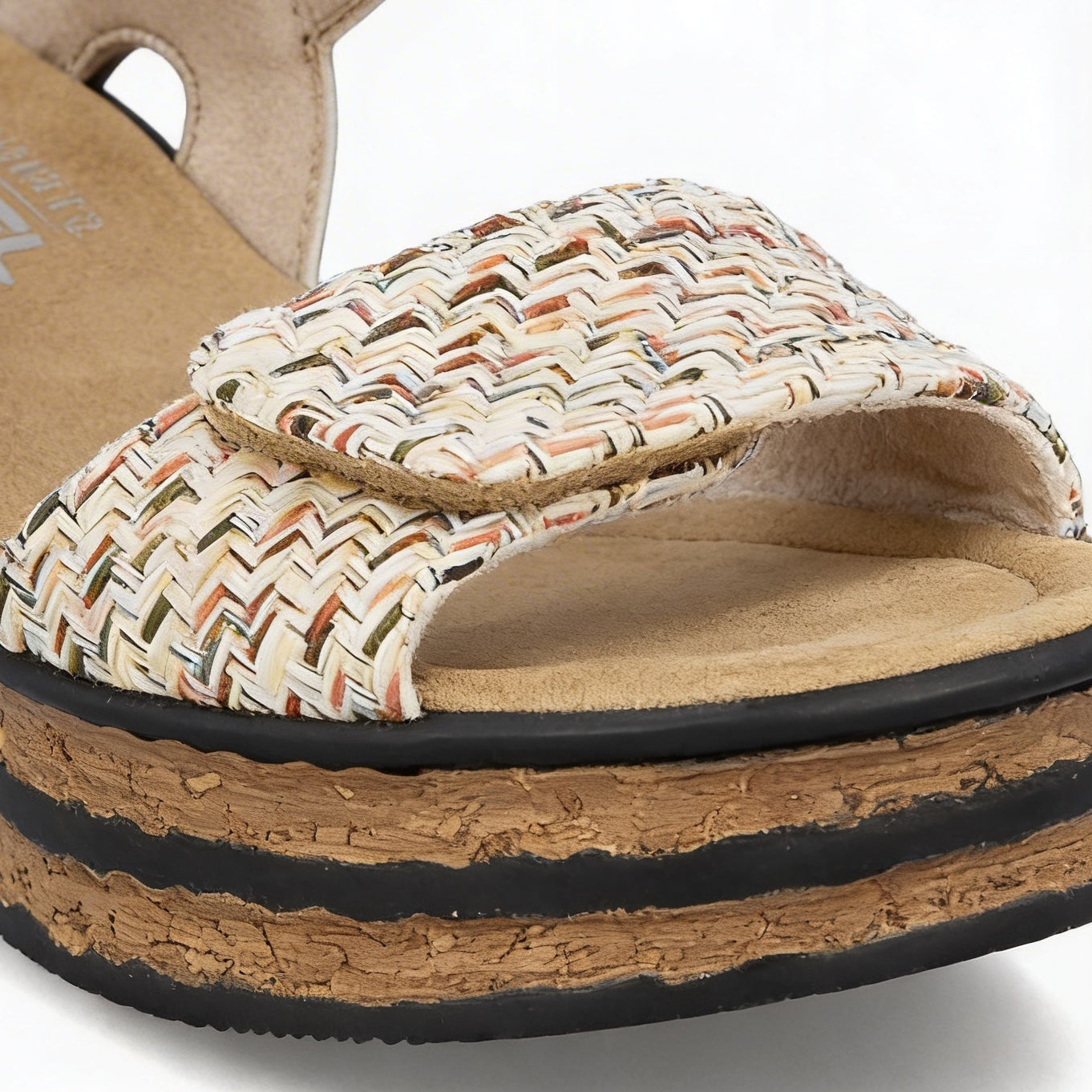 Rieker 68172 Womens Ankle Strap Sandals Oyster Pearl