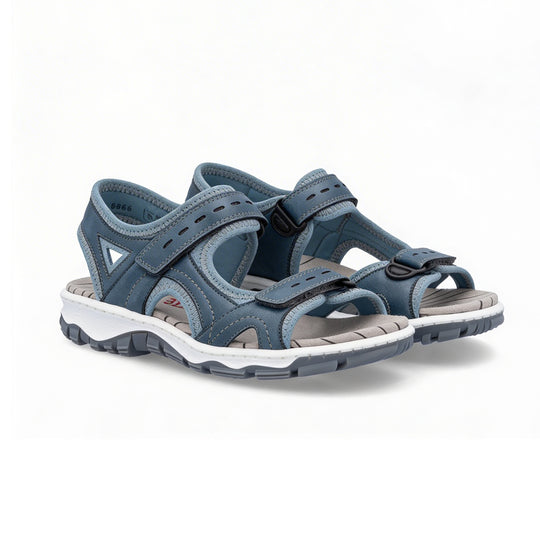 Rieker 68866 Womens Walking Sandals Denim Blue