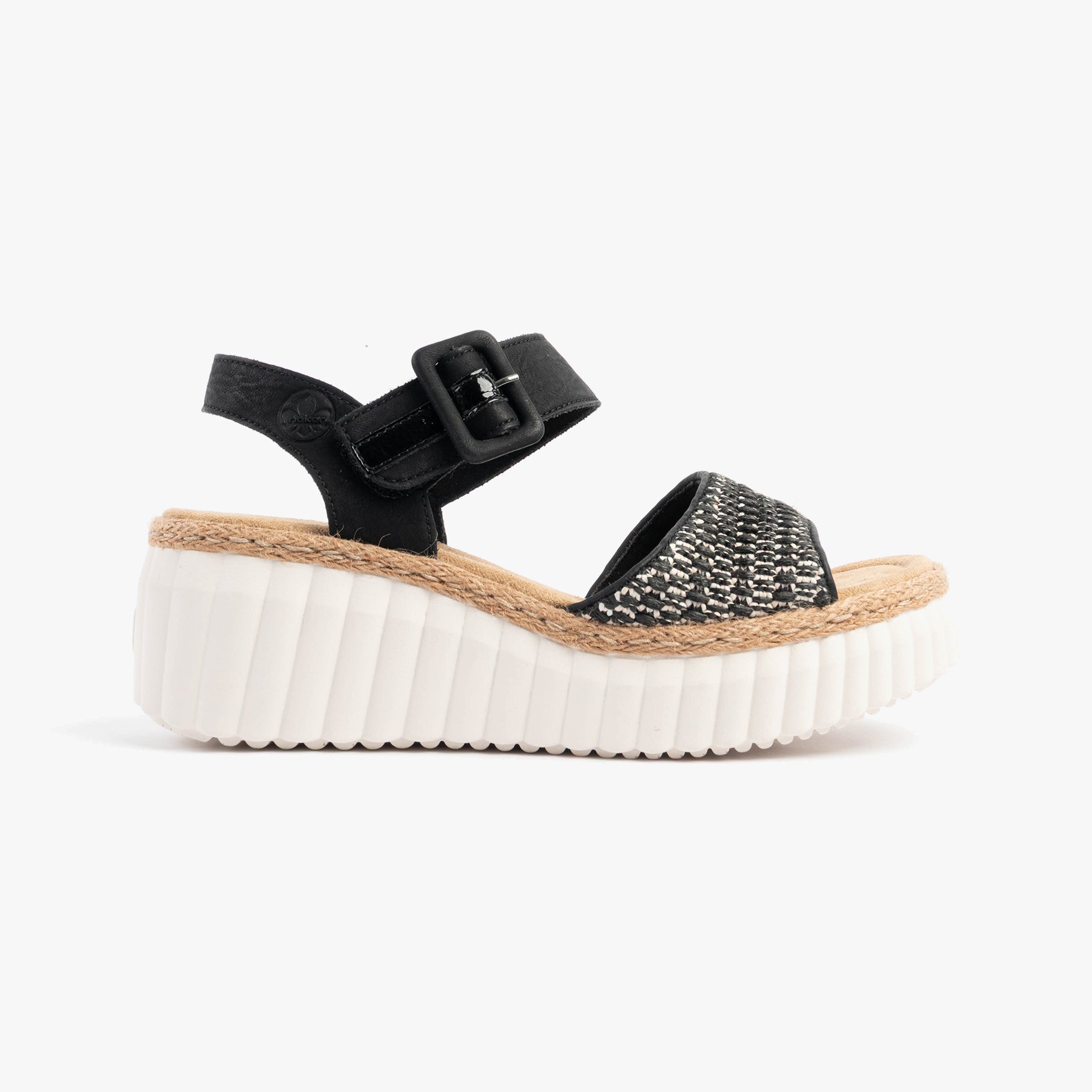 Rieker 69176-00 Womens Sandals Black