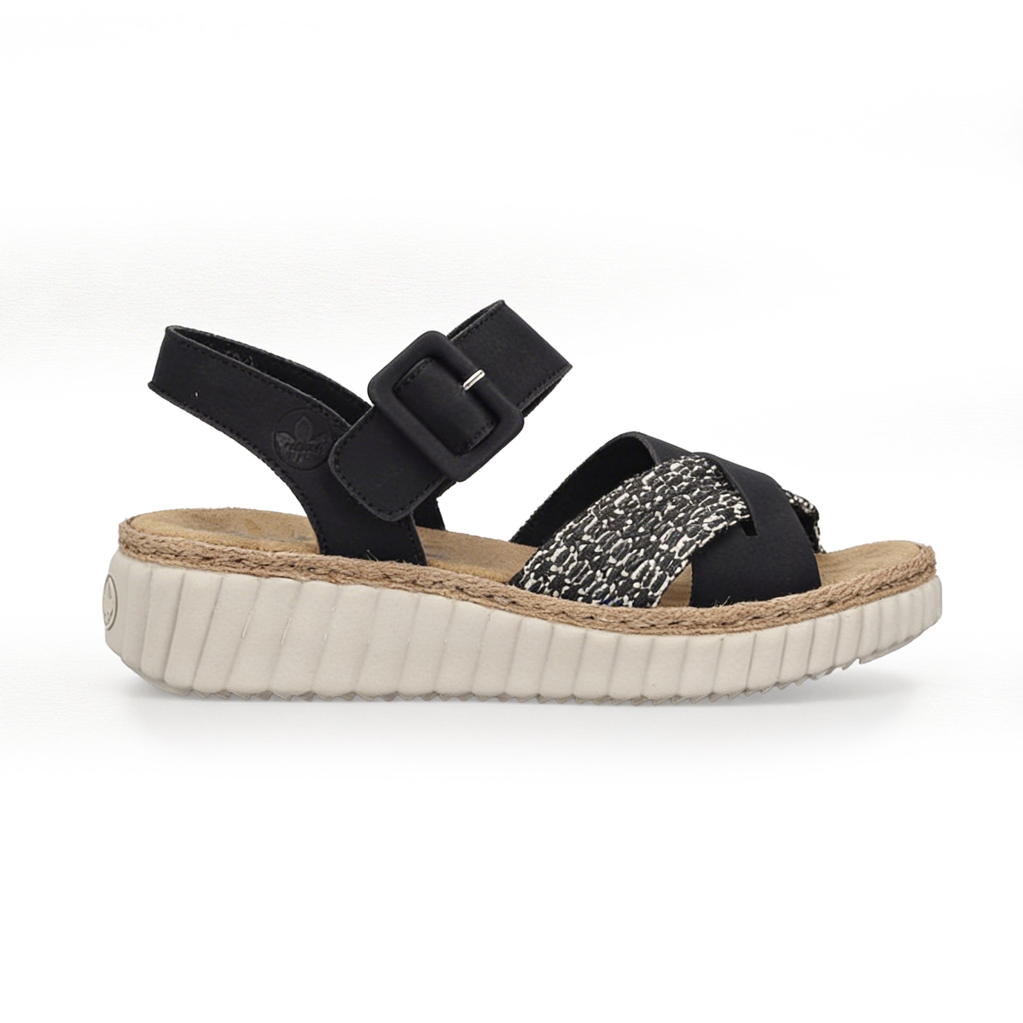 Rieker 69269 Womens Ankle Strap Sandals Black