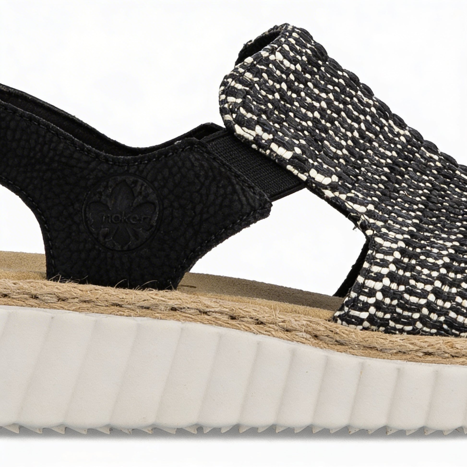Rieker RACHEL Womens Wedge Sandals Black