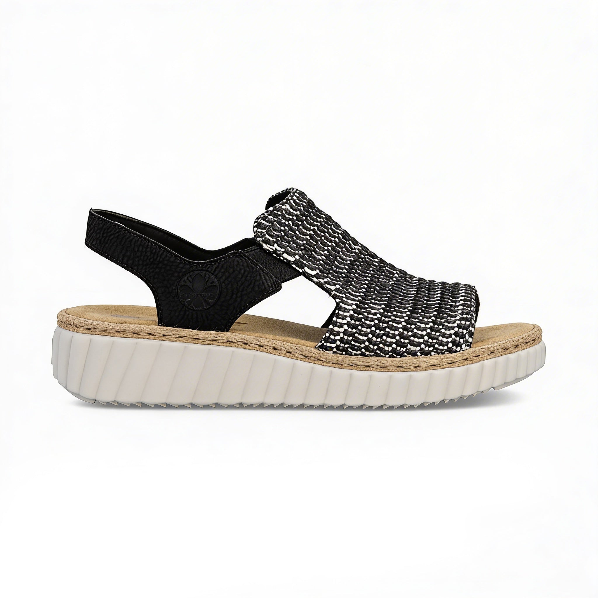 Rieker RACHEL Womens Wedge Sandals Black
