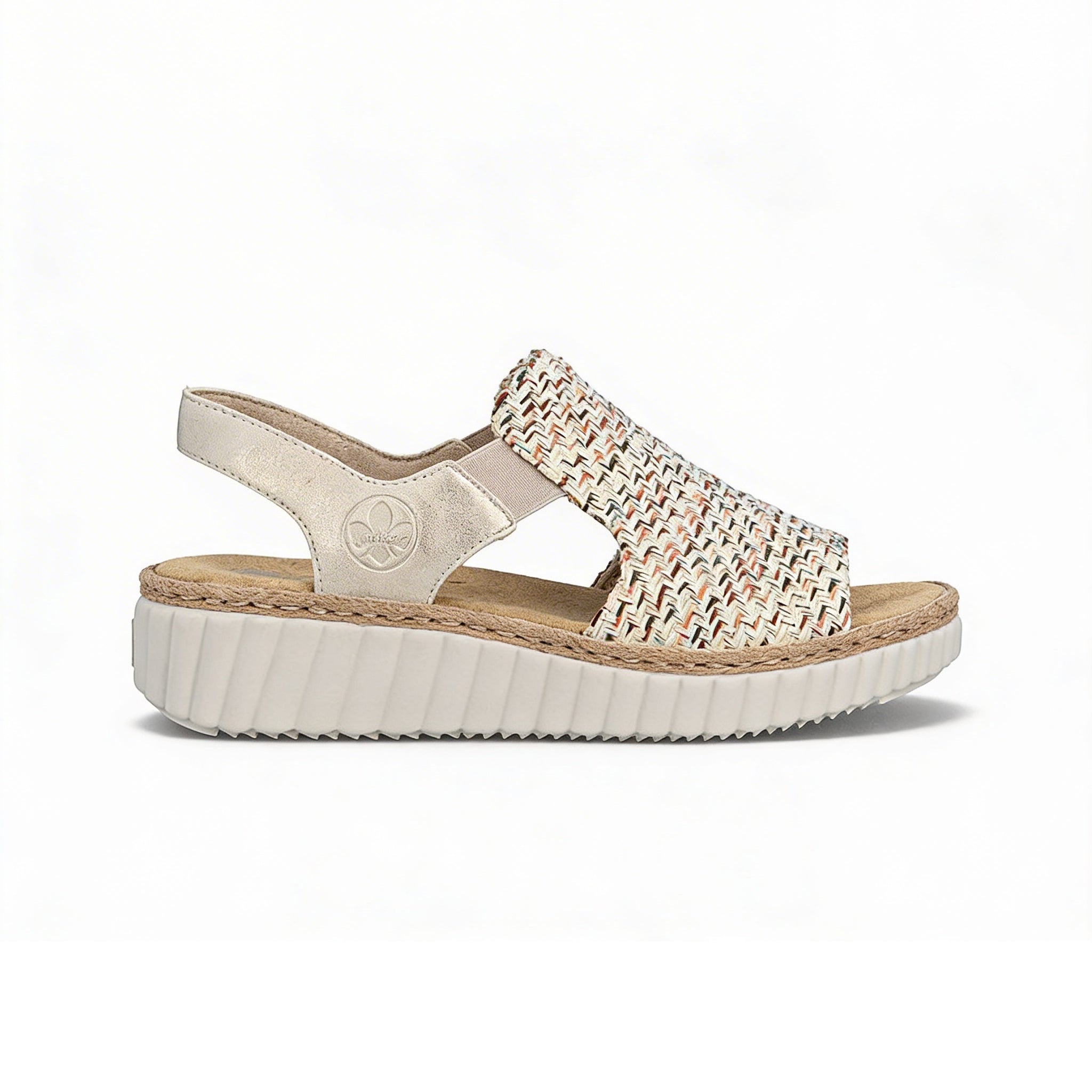 Rieker RACHEL Womens Wedge Sandals Beige