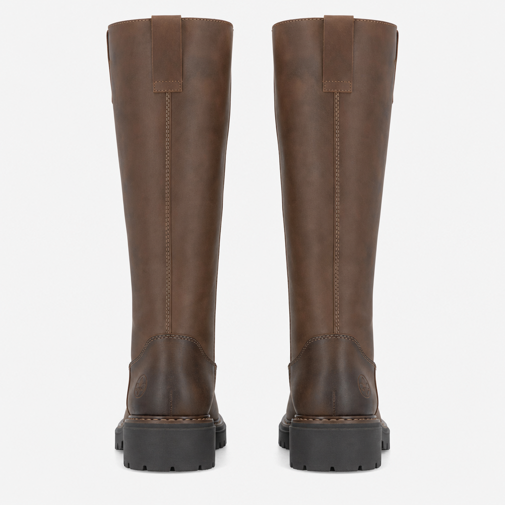 Rieker 72656 Womens Knee High Boots Walnut