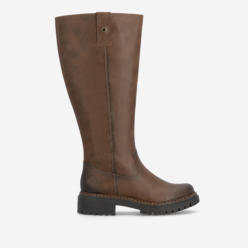 Rieker 72656 Womens Knee High Boots Walnut