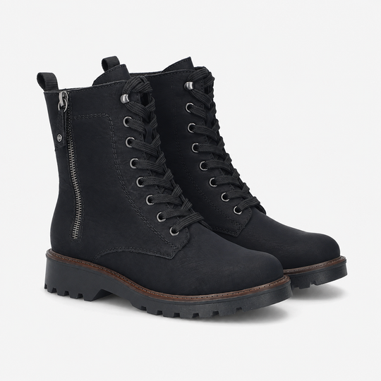 Rieker 73210 Womens Biker Boots Black