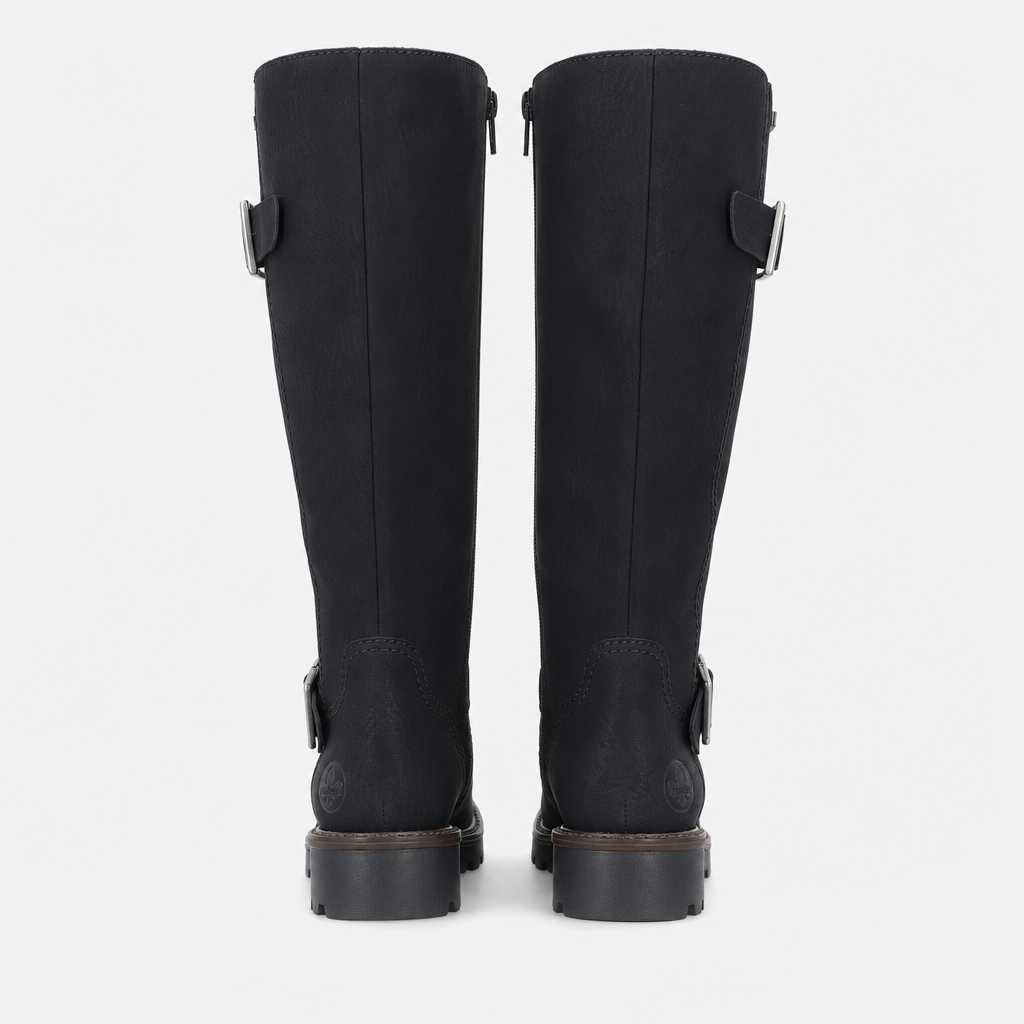 Rieker 73292 Womens Knee High Boots Black
