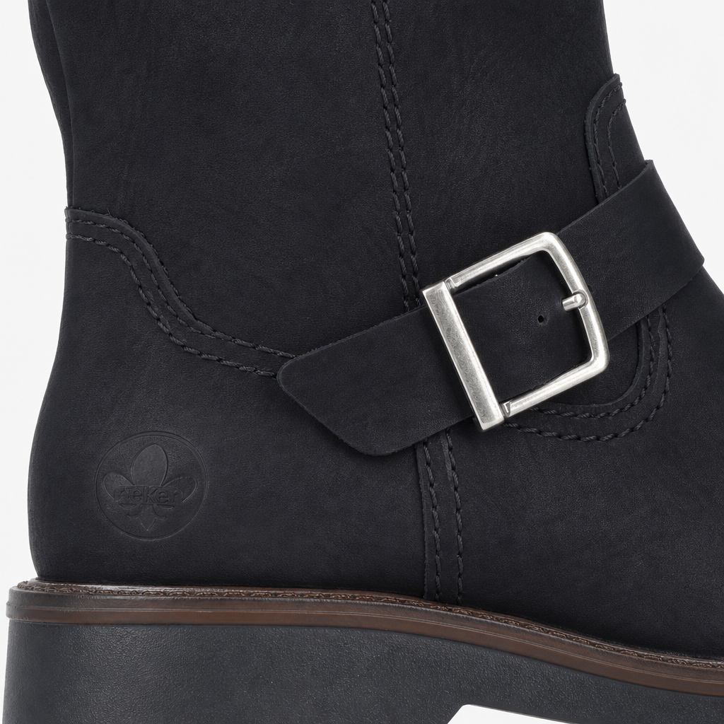 Rieker 73292 Womens Knee High Boots Black