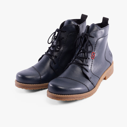 Rieker 73500 Womens Ankle Boots Blue
