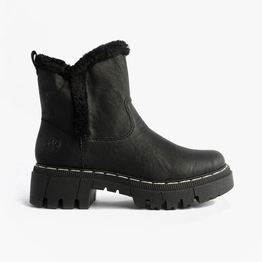 Rieker 74082 Womens Chelsea Boots Black