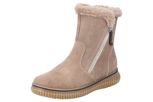 Rieker 74261 Womens Ankle Boots Beige