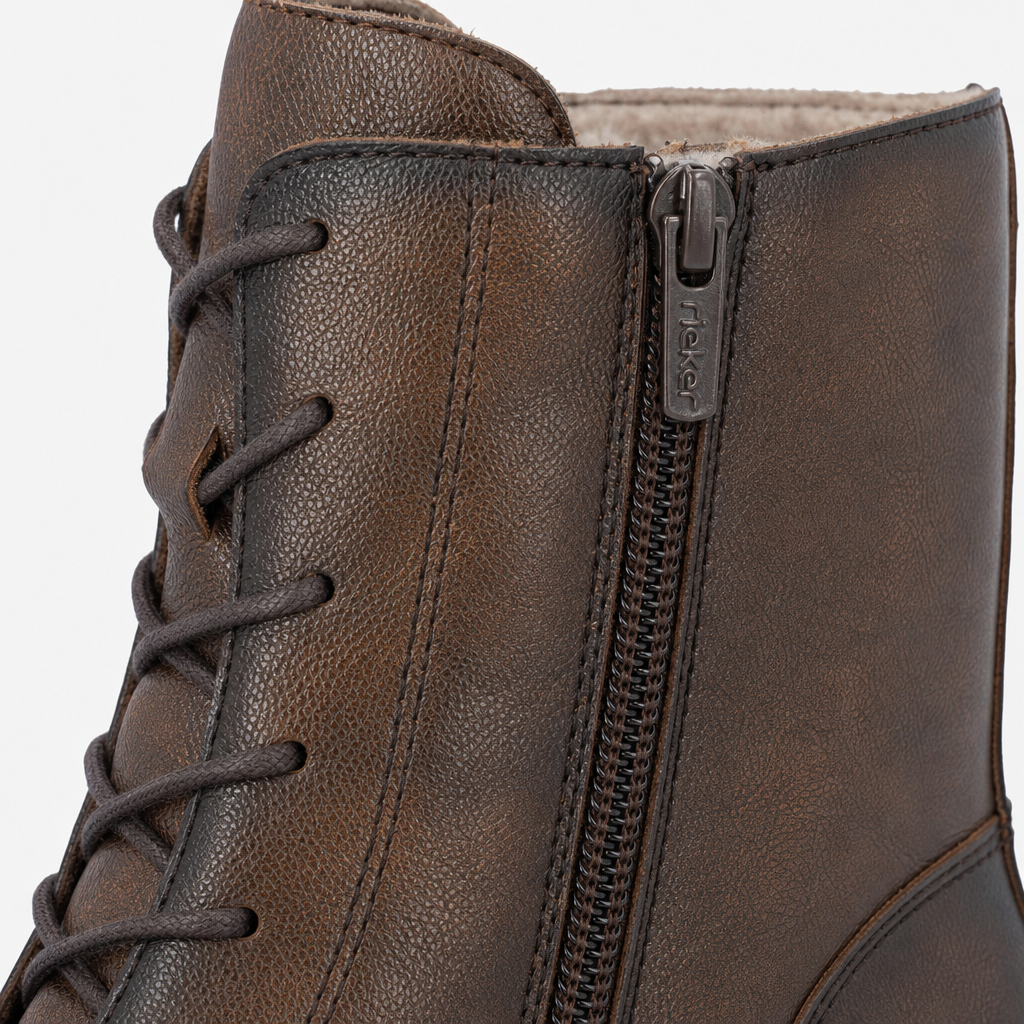 Rieker 75800 Womens Ankle Boots Mahogany