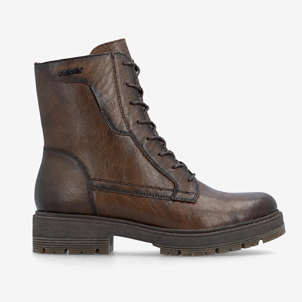 Rieker 75800 Womens Ankle Boots Mahogany