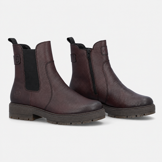 Rieker 75860 Womens Chelsea Boots Cherry