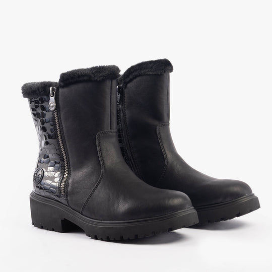 Rieker 76061 Womens Ankle Boots Black
