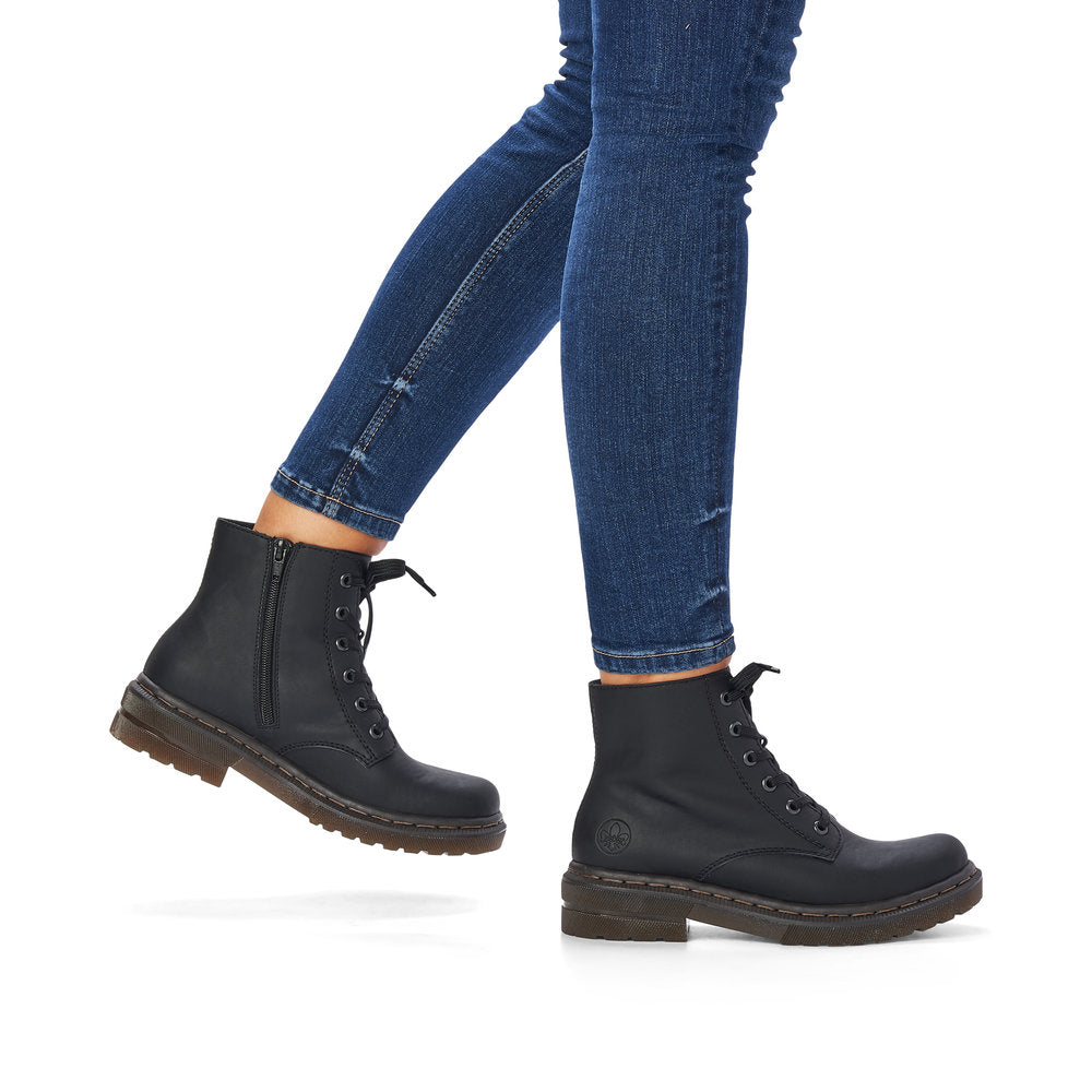 Rieker 78240-00 Womens Ankle Boots Black