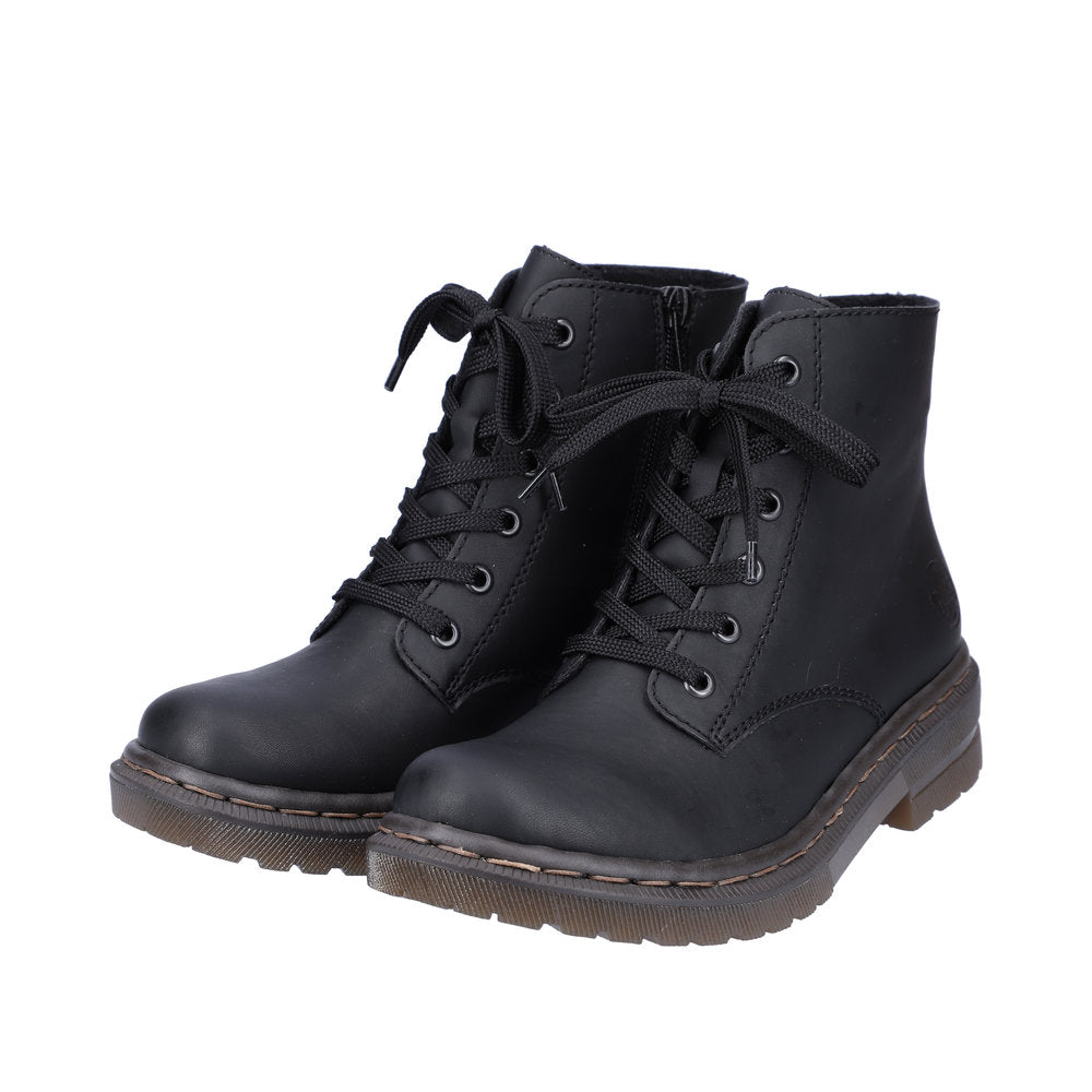 Rieker 78240-00 Womens Ankle Boots Black