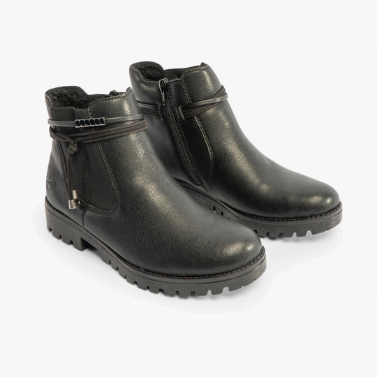 Rieker 78565 Womens Ankle Boots Black