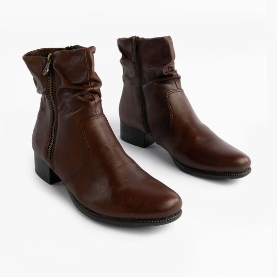 Rieker 78656 Womens Ankle Boots Brown