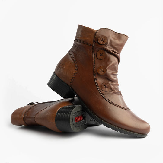 Rieker 78659 Womens Ankle Boots Brown