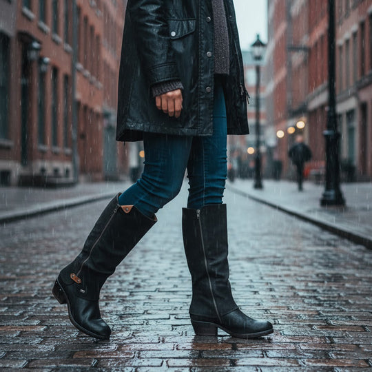 Rieker 93655 Womens Knee High Boots Black