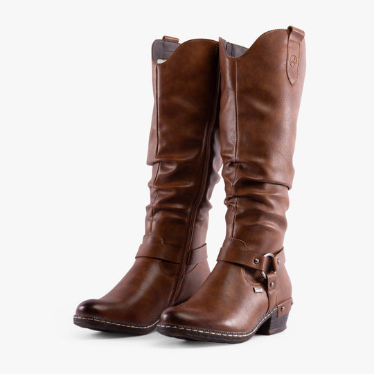 Rieker 93670 Womens Mid-Calf Boots Brown
