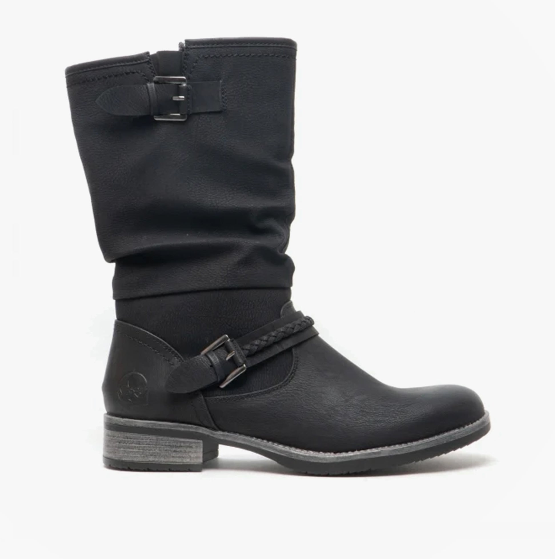 Rieker 98860-00 Womens Calf Length Boots Black