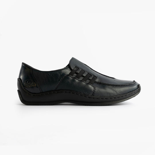 Rieker L1777 Womens Slip-On Shoes Blue