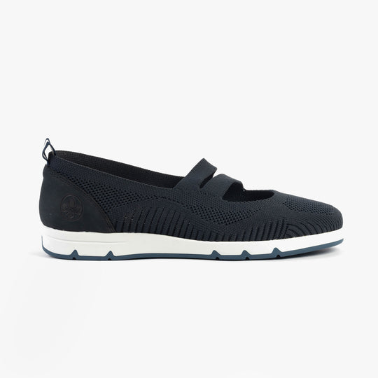 Rieker L3053 Womens Comfort Shoes Blue