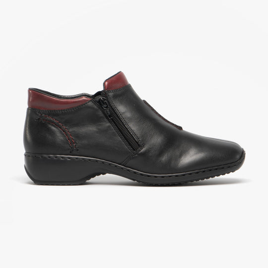 Rieker L3882 Womens Ankle Boots Black