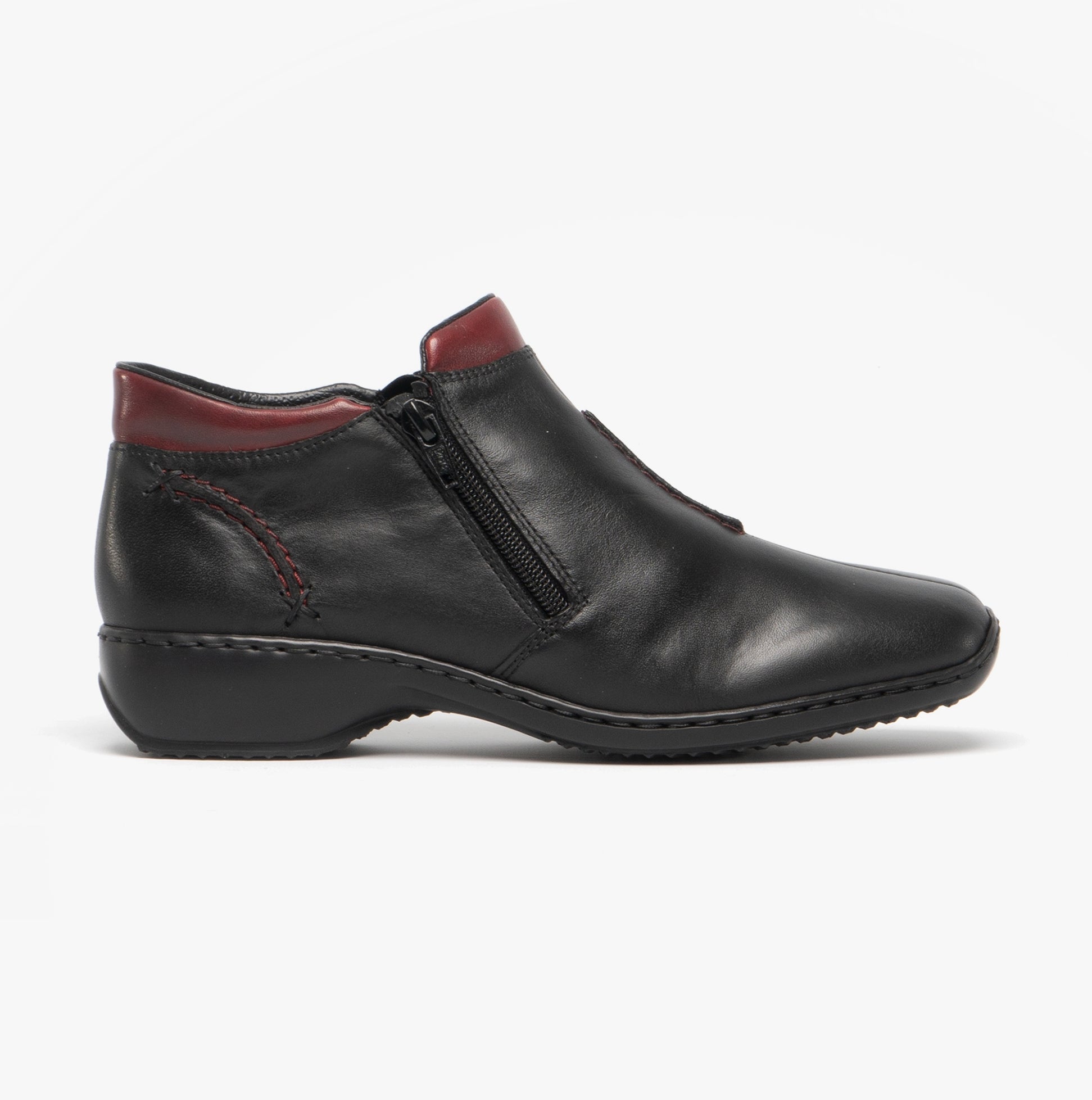 Rieker L3882-00 Womens Leather Boots Black