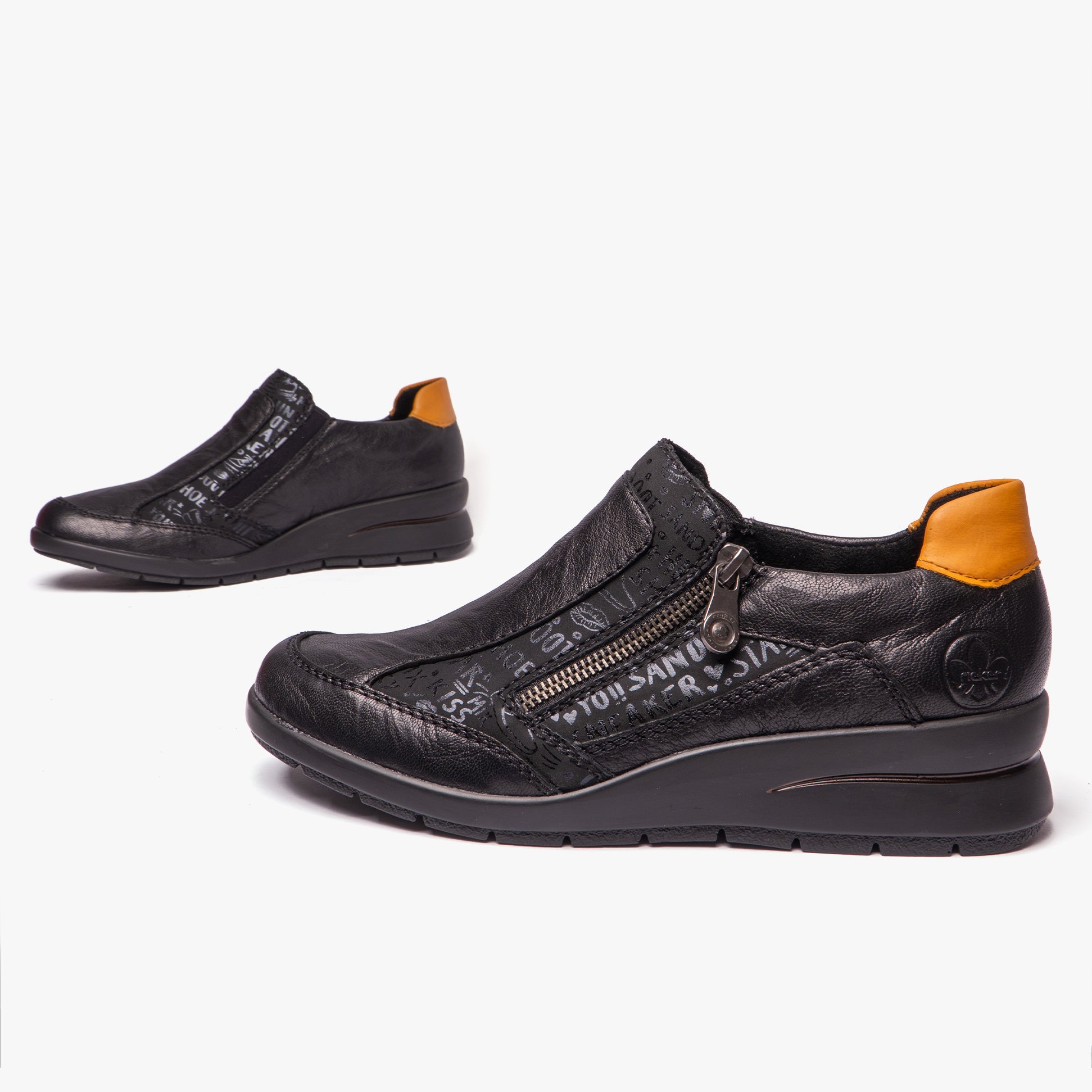 Rieker L4850-00 Womens Shoes Black