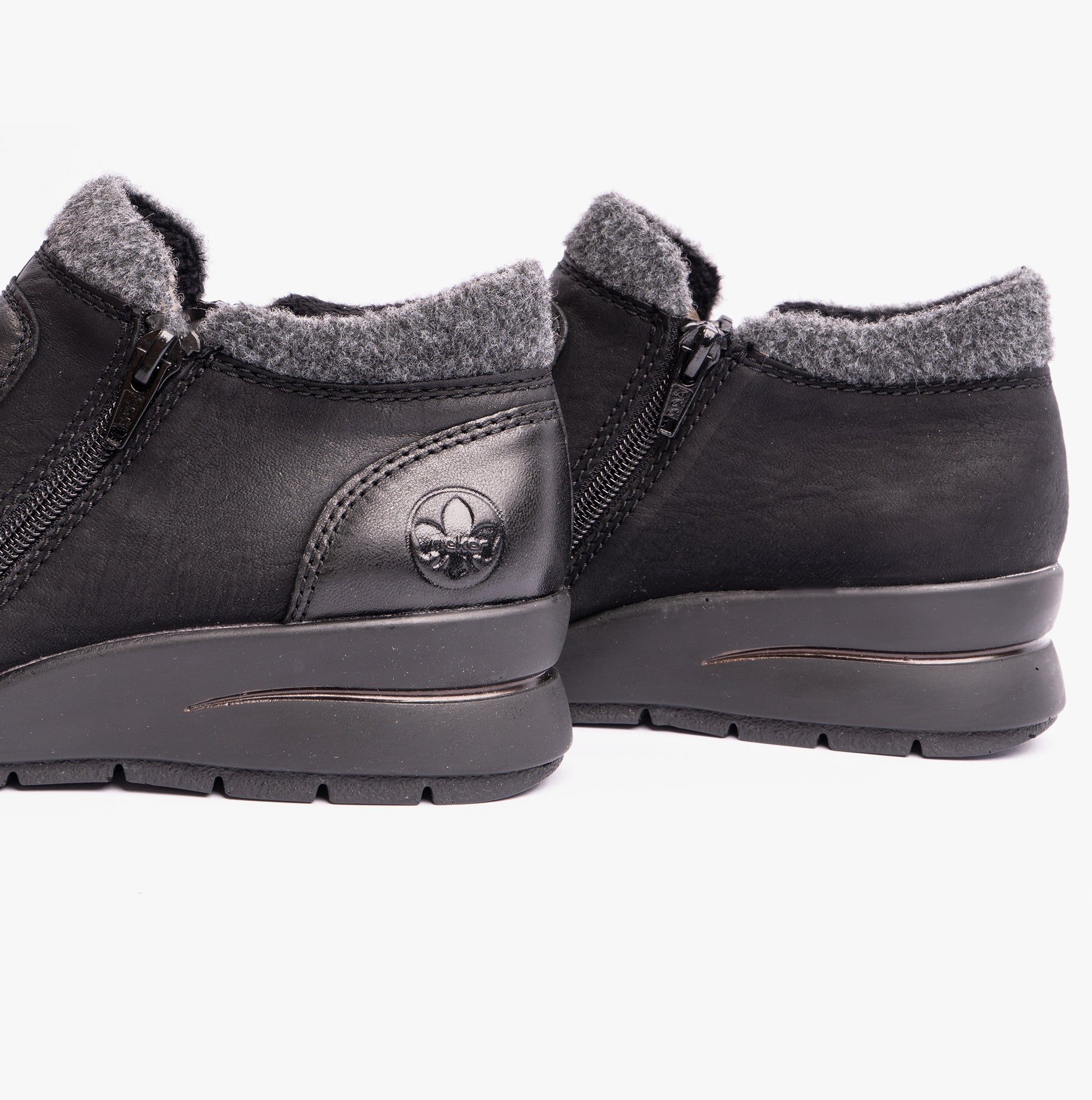 Rieker L4854-00 Womens Leather Boots Black
