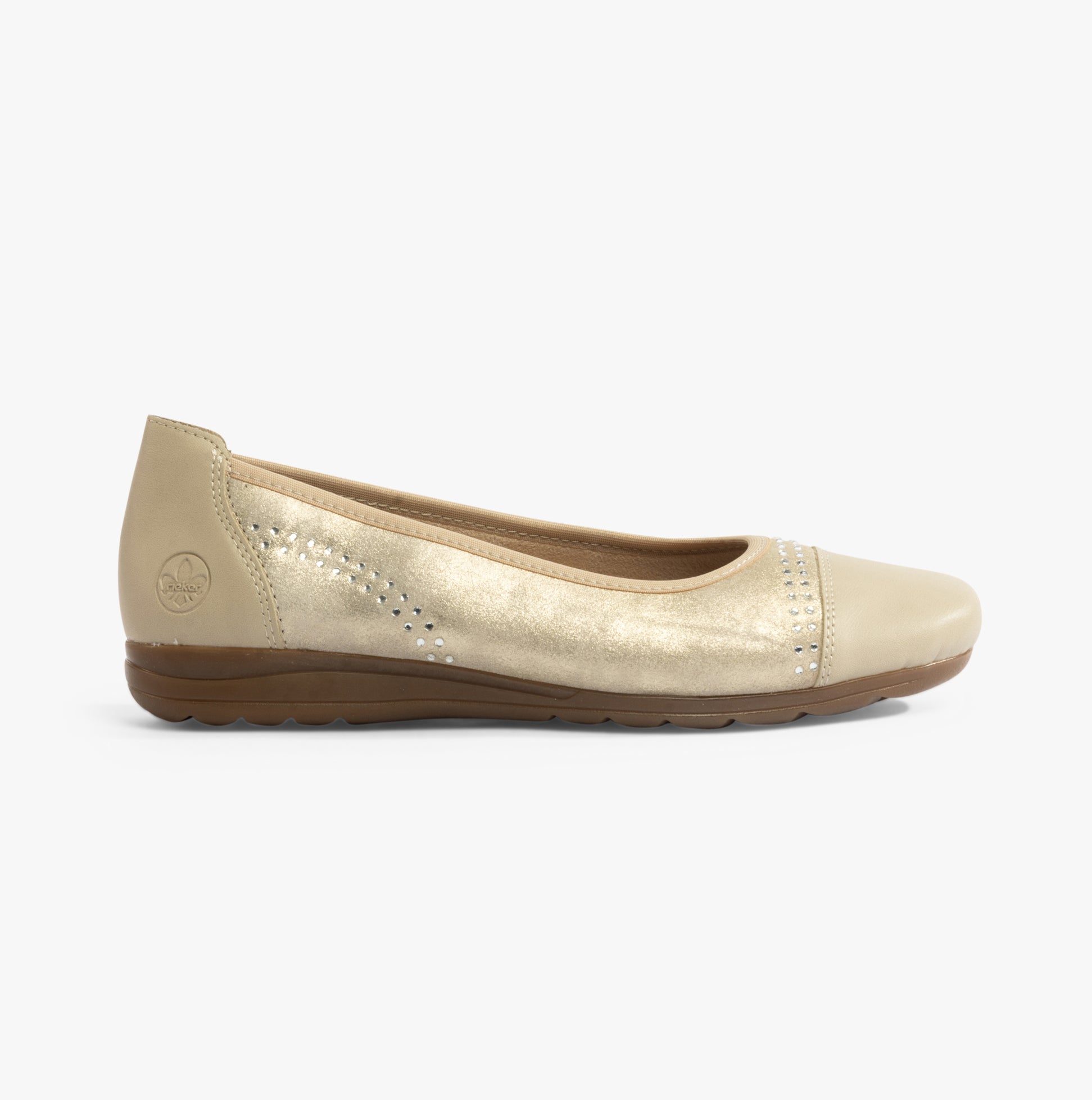 Rieker L9353-62 Womens Shoes Beige