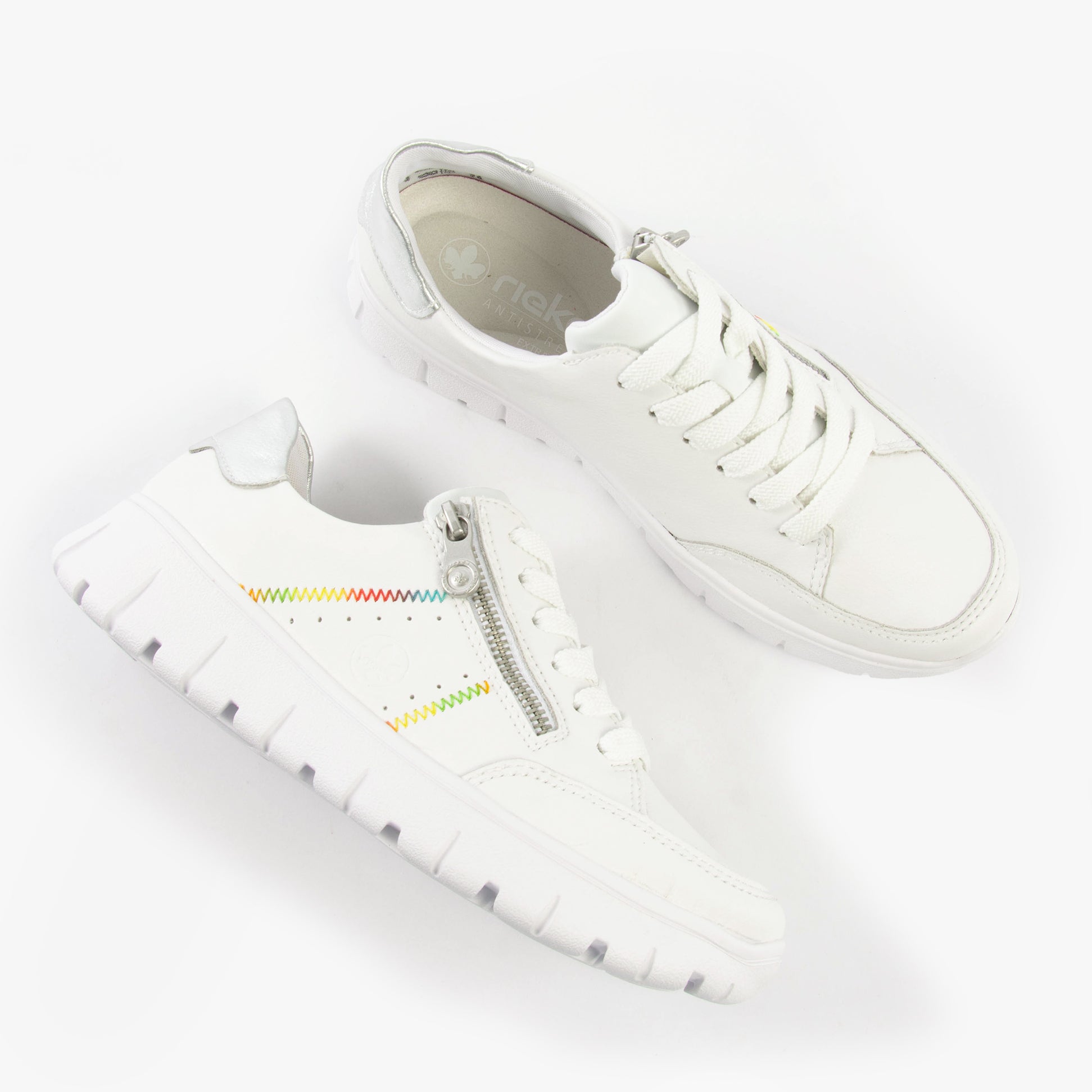 Rieker N1313-80 Womens Shoes White
