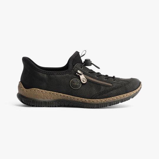 Rieker N3267 Womens Slip-On Shoes Black