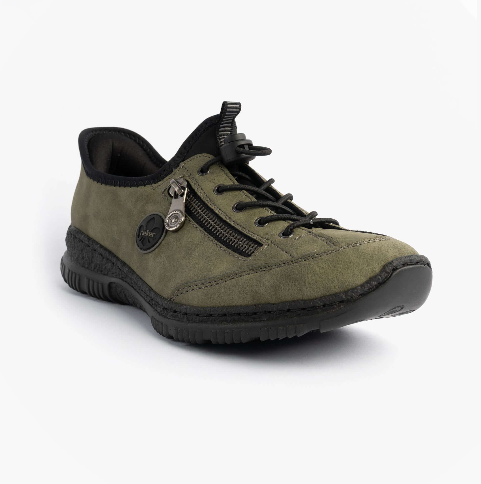 Rieker N3267-54 Nikita Womens Bungee Lace Shoes Green