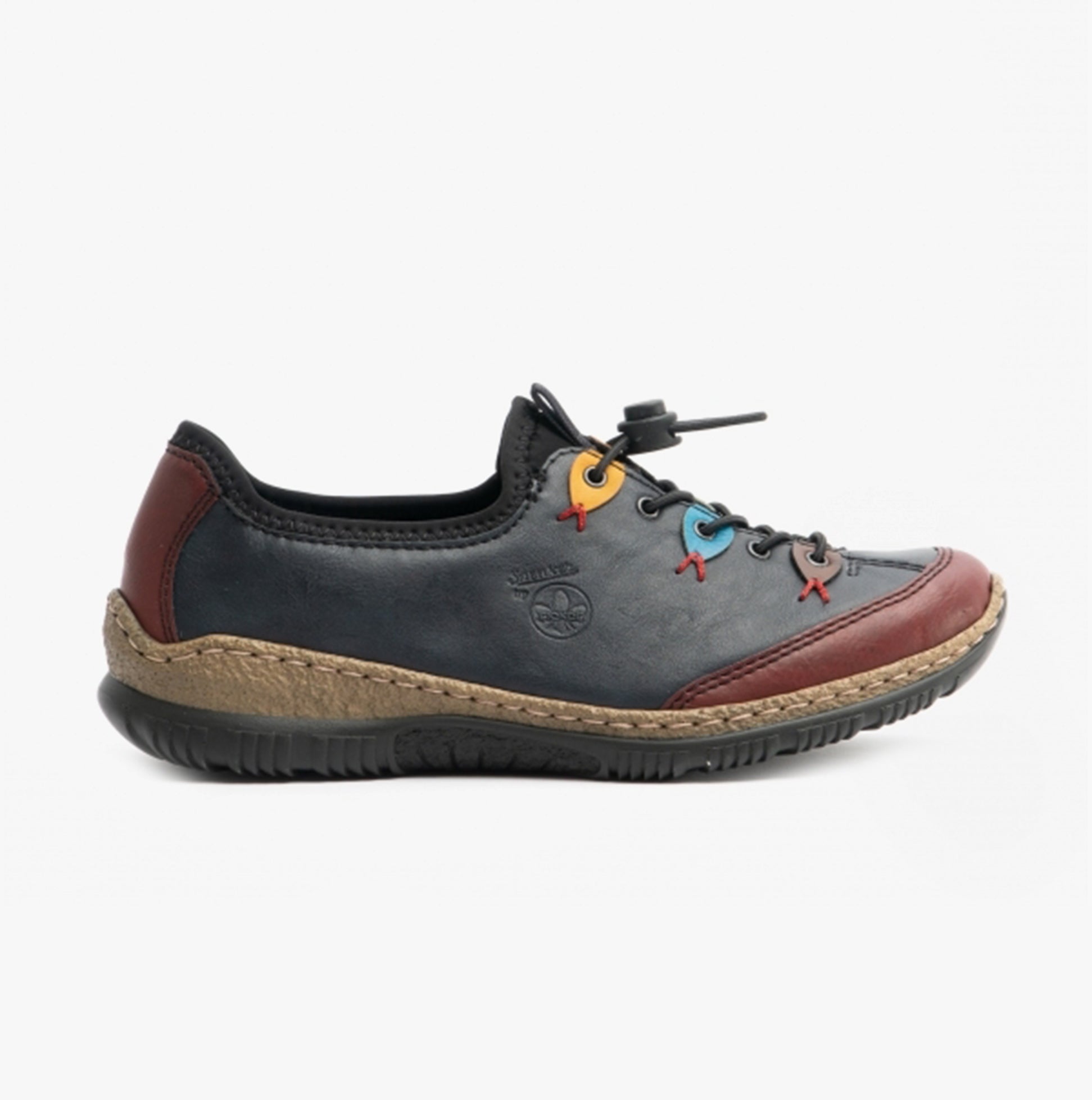 Rieker N3271-35 Womens Shoes Navy/Combi