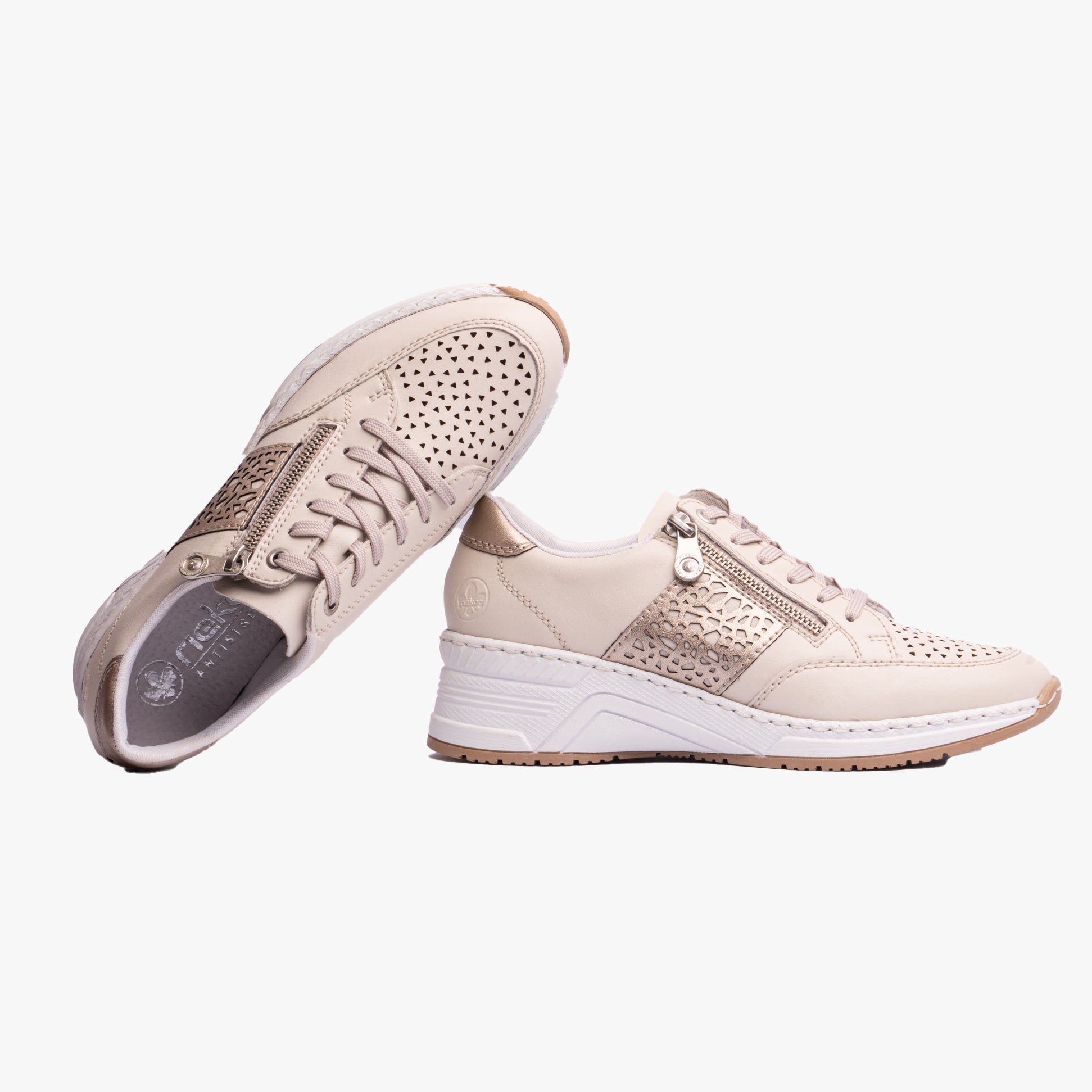 Rieker N4344-60 Womens Shoes Beige