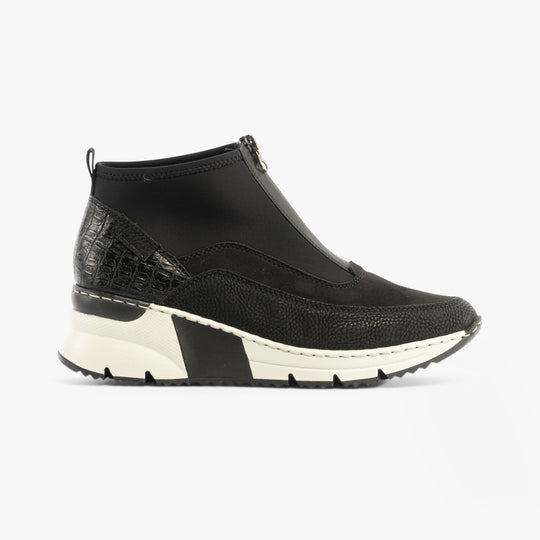 Rieker N6352 Womens Ankle Boots Black
