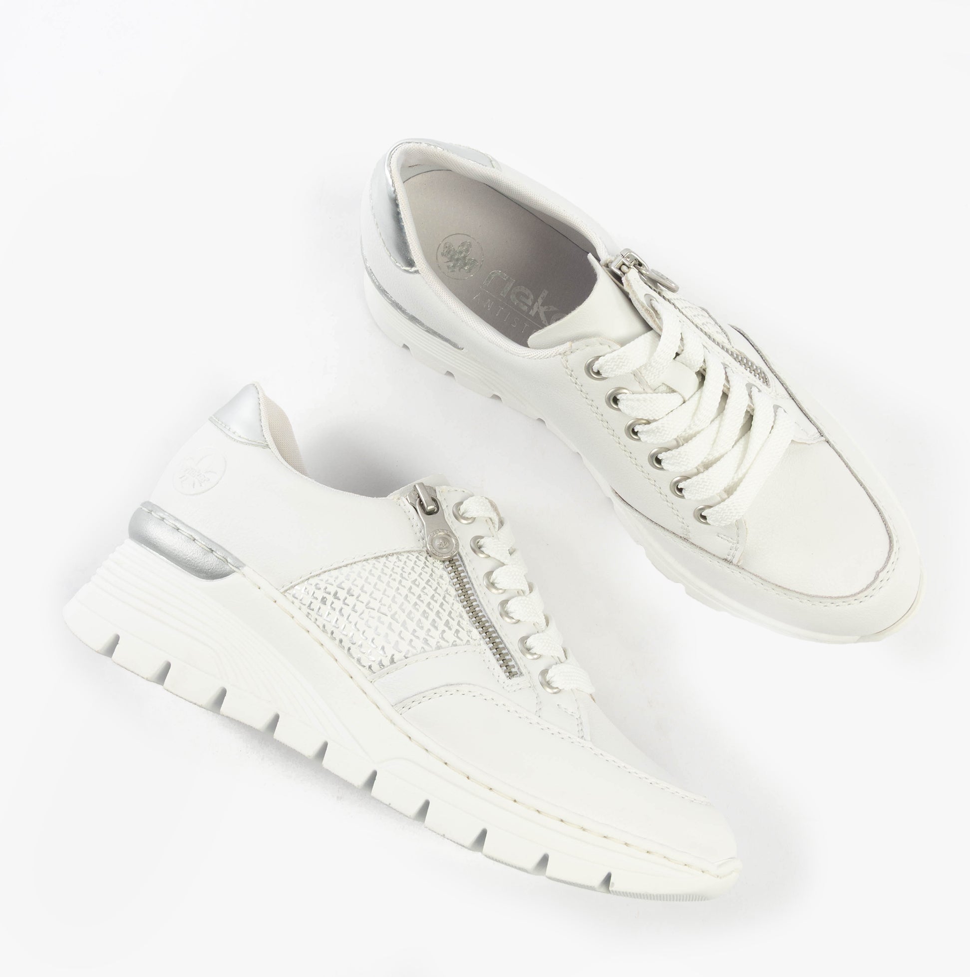 Rieker N8322-80 Womens Shoes White
