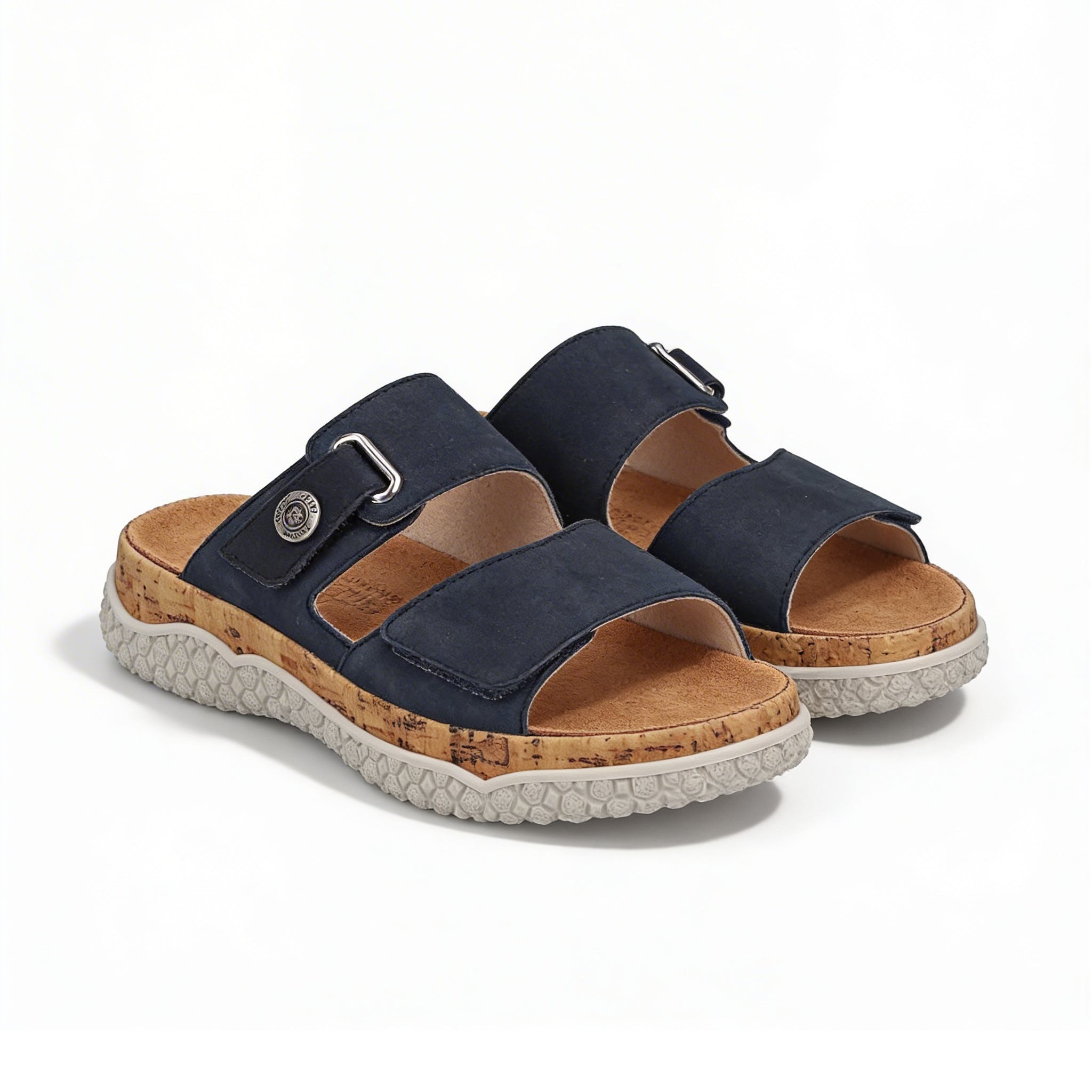 Rieker V0300 Womens Cross Strap Sandals Blue