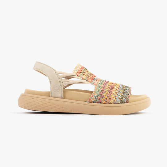 Rieker V1541 Womens Slingback Sandals Multi
