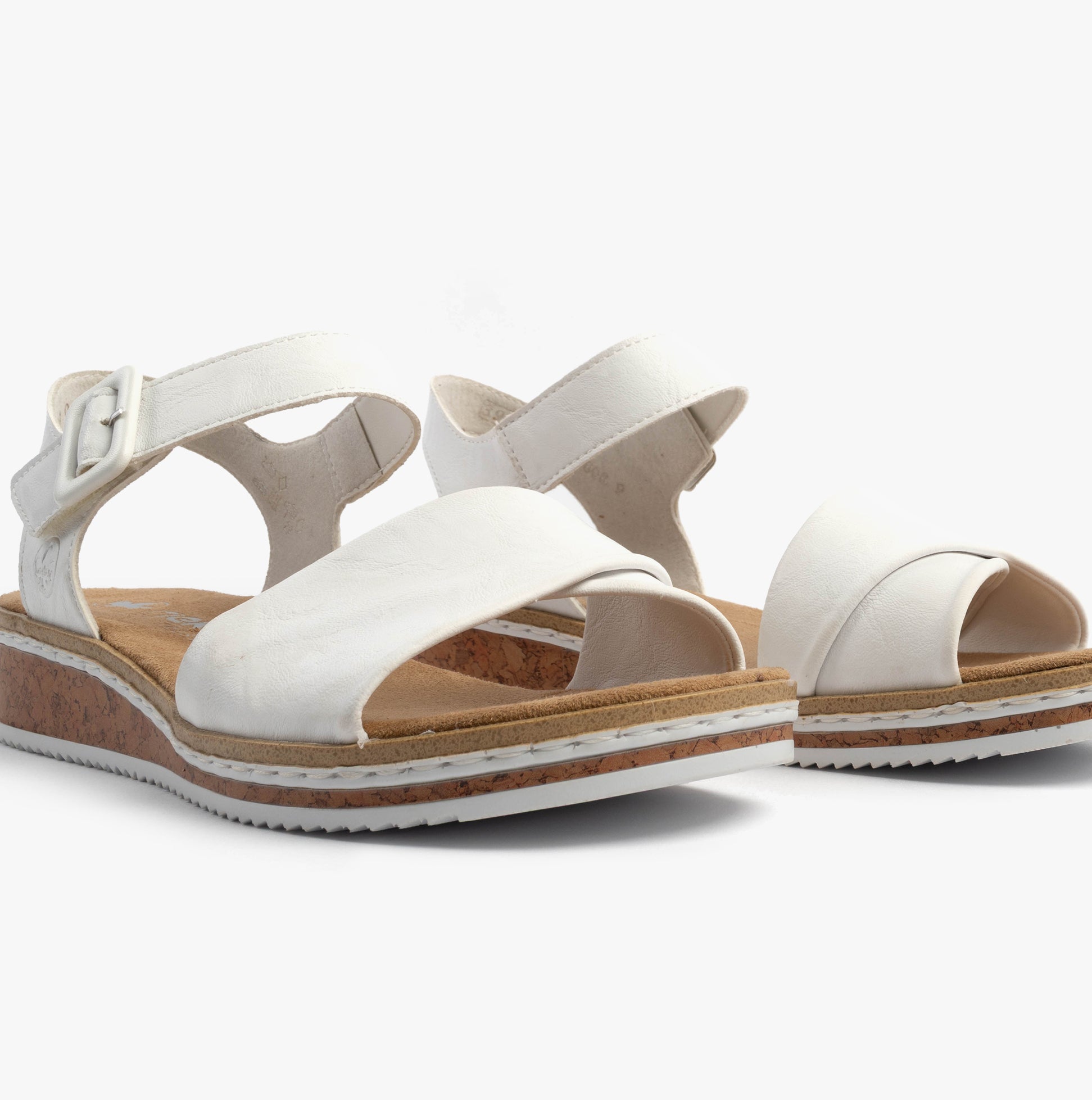 Rieker V3691-80 Womens Sandals White