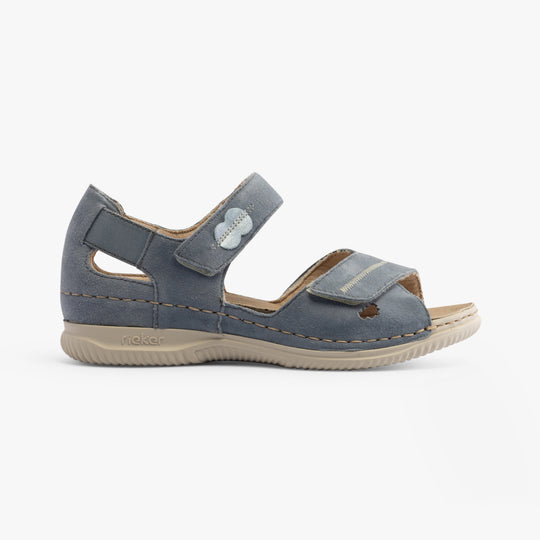 Rieker V7474 Womens Comfort Sandals Blue
