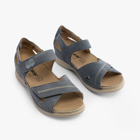 Rieker V7474 Womens Comfort Sandals Blue