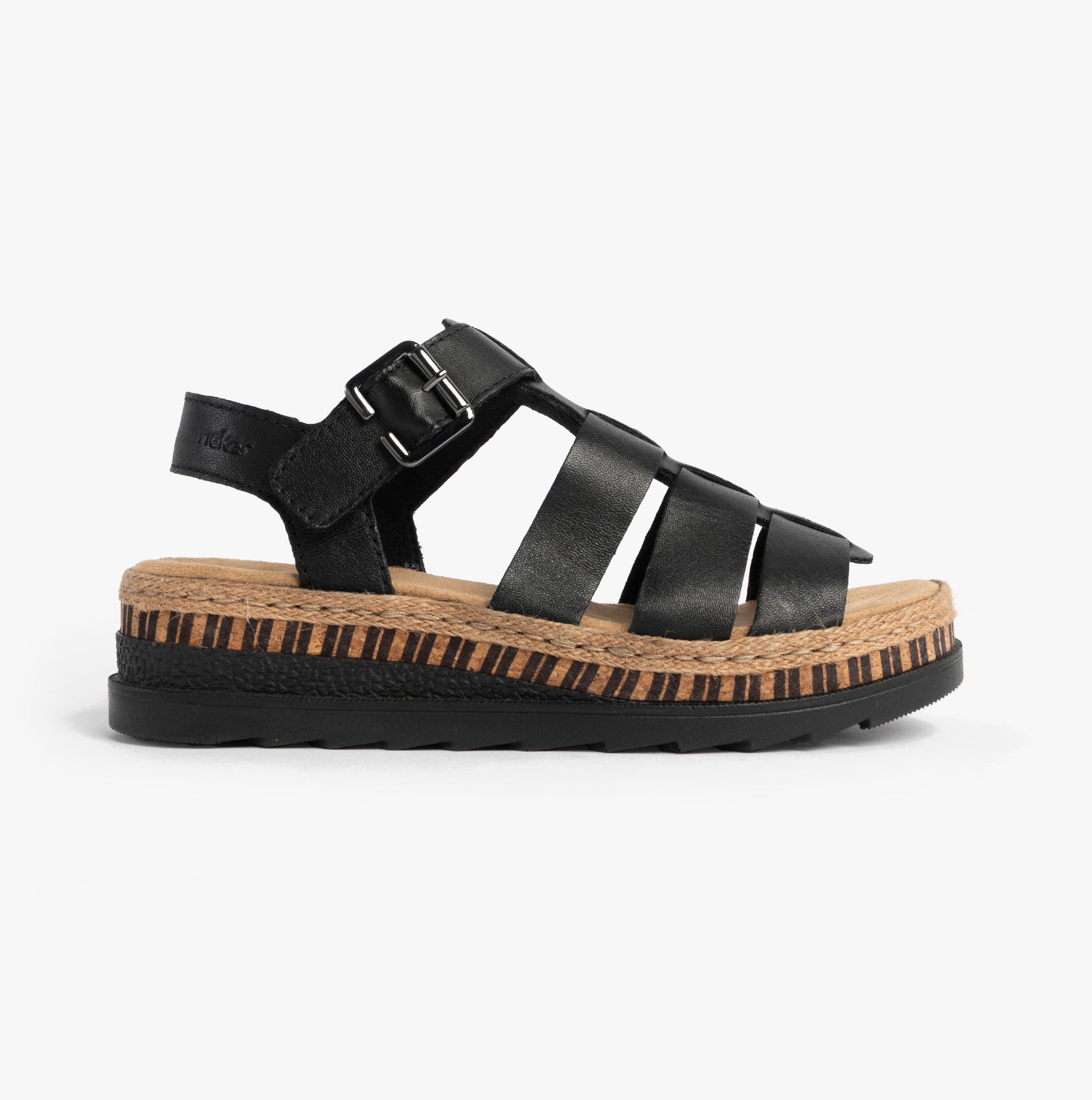 Rieker V7904-00 Womens Sandals Black